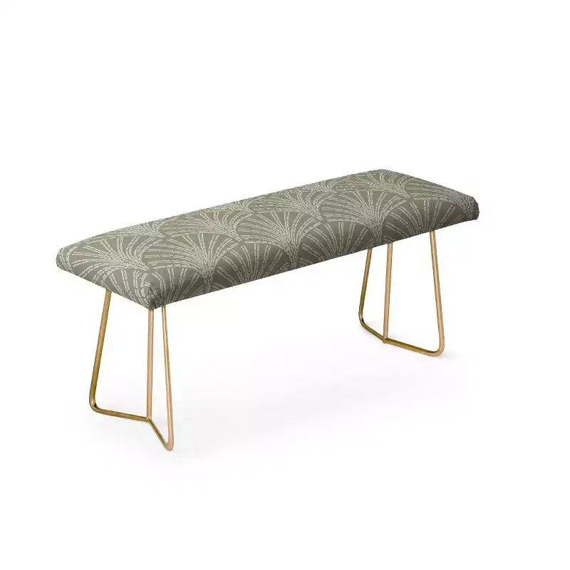 Iveta Abolina Scallop Fan Sage Bench - Deny Designs