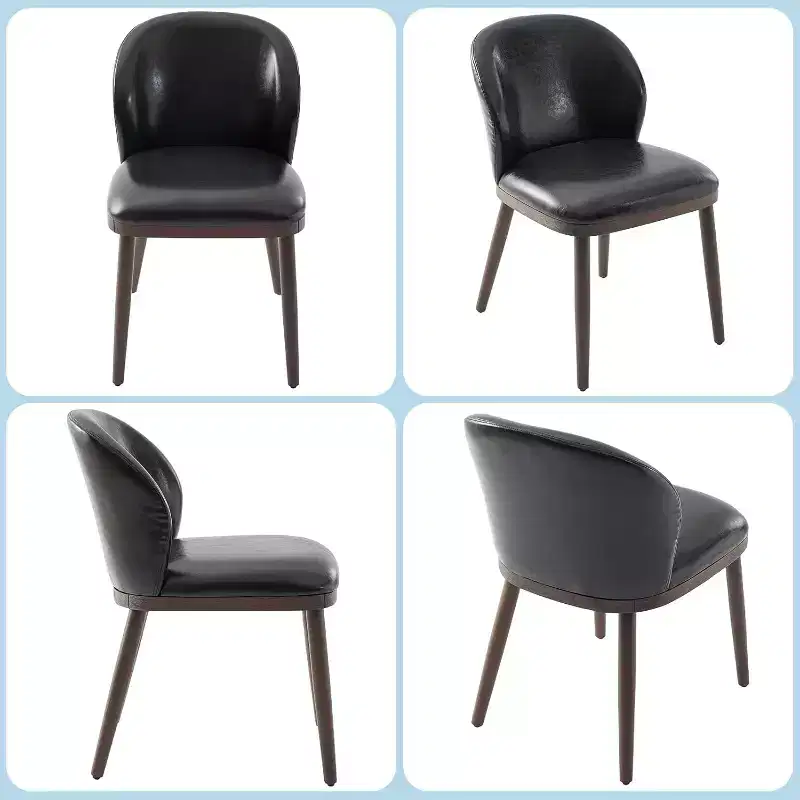 Dining Chair Set of 2/4/6, Modern Upholstered Kitchen Chairs with Ergonomic Back Support,265lbs Capacity Dining Room Chairs with Wood Legs