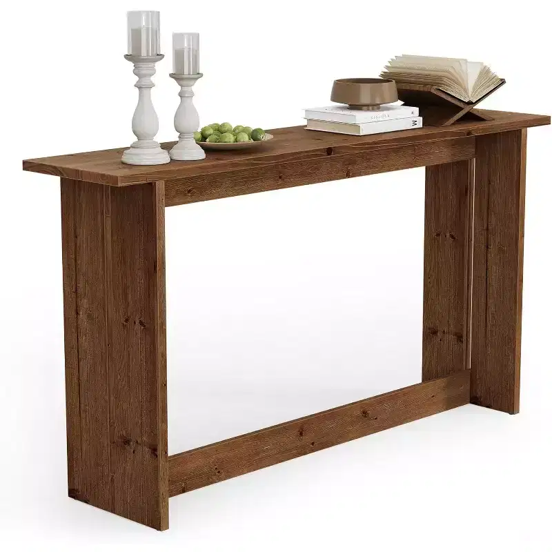 Lantine 63 Long Solid Wood Console Table, Farmhouse Entryway Table, Sofa Table Behind Couch for Living Room, Hallway, Foyer