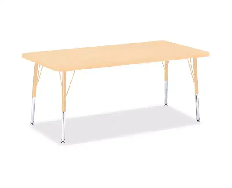 Elementary Maple Top/Edge Rectangle Table 30 x 60 in Beige