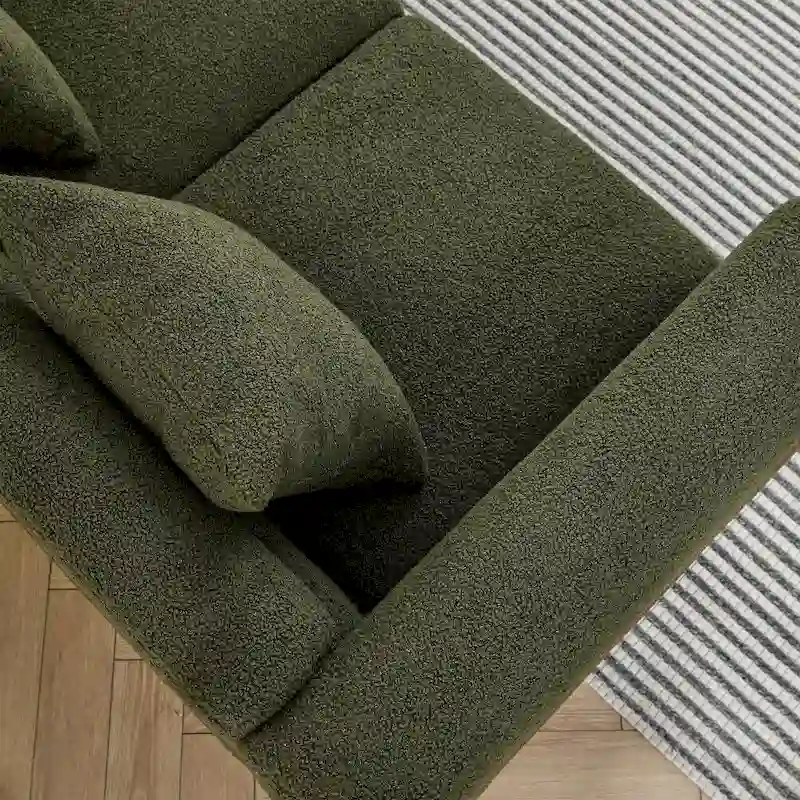 Fabric 3-seater Sofa with 3 Pillows