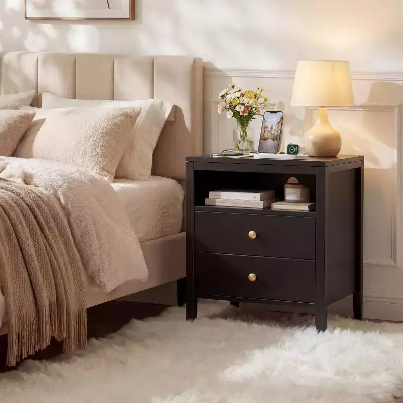 Black Bedside Table