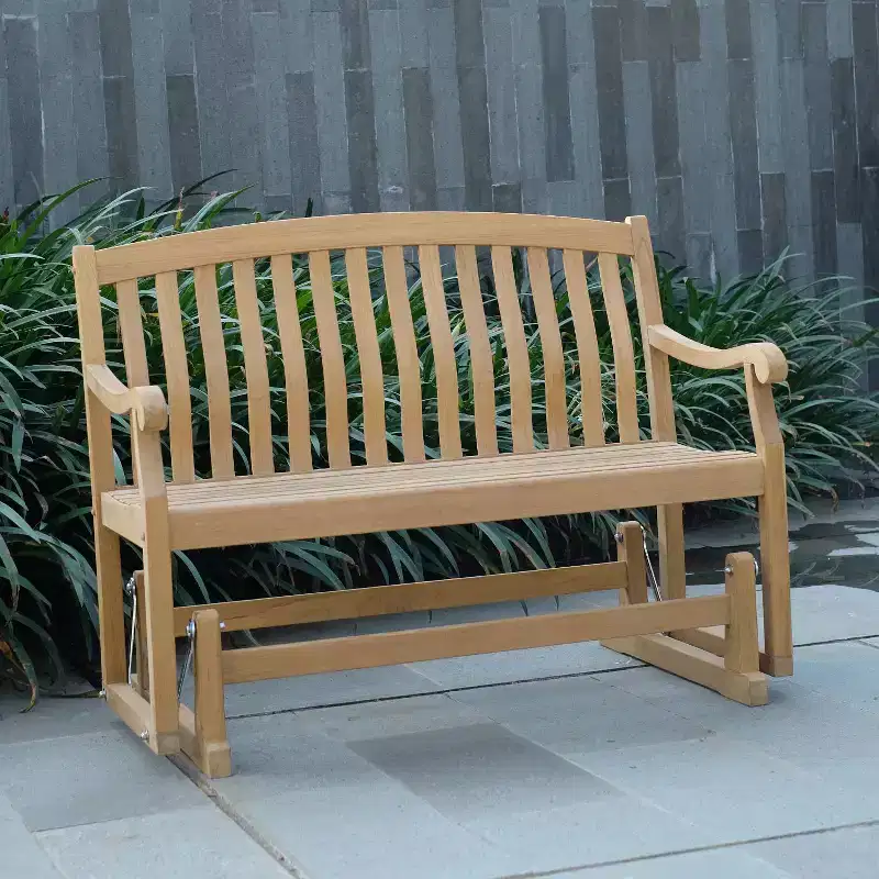 Sonoma Lane Gresham Teak Glider Bench - Weather-Resistant, 2-Seater Patio Furniture