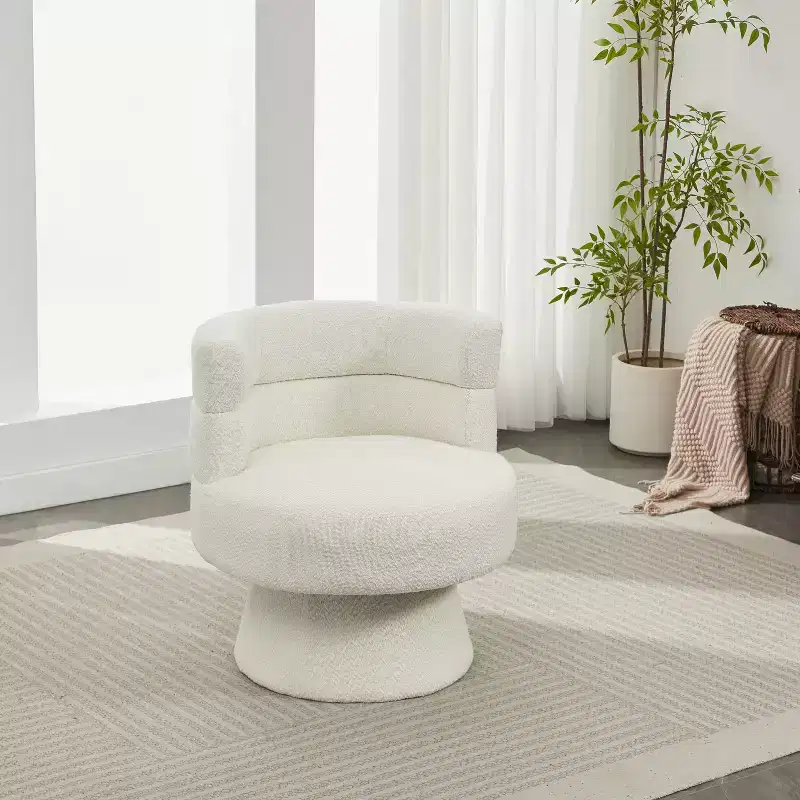 Christopher Knight Home Valhein Contemporary 360 Swivel Boucle Upholstered Chair
