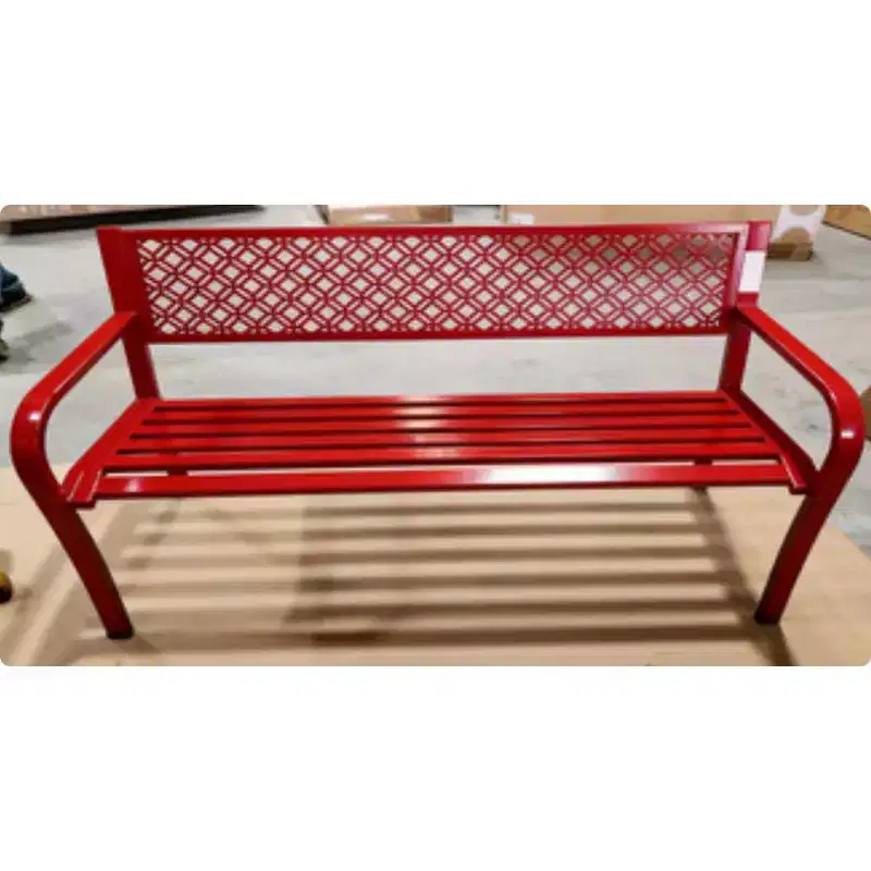 Acekool 2 Person 790 lb Outdoor Bench, Heavy Duty Steel Garden Patio Bench, Weather Resistant Porch Seating, Multiple Colors