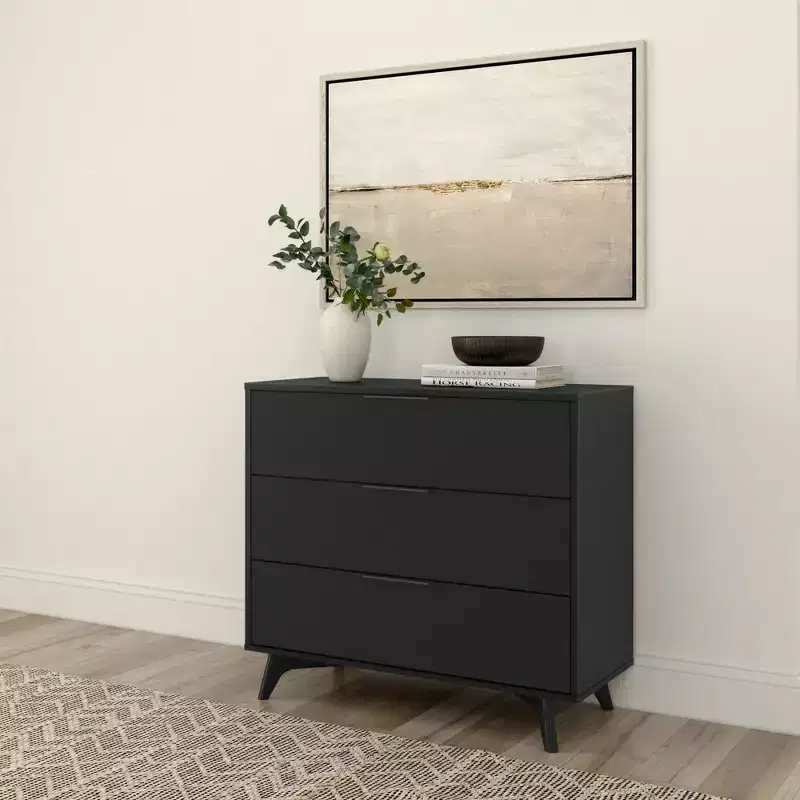 3 Drawer Dresser with Brass Handle