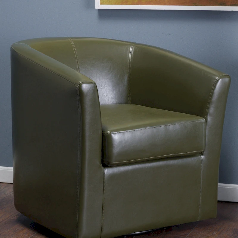Daymian Swivel Club Chair by Christopher Knight Home - 29.00 D x 30.20 W x 30.50 H