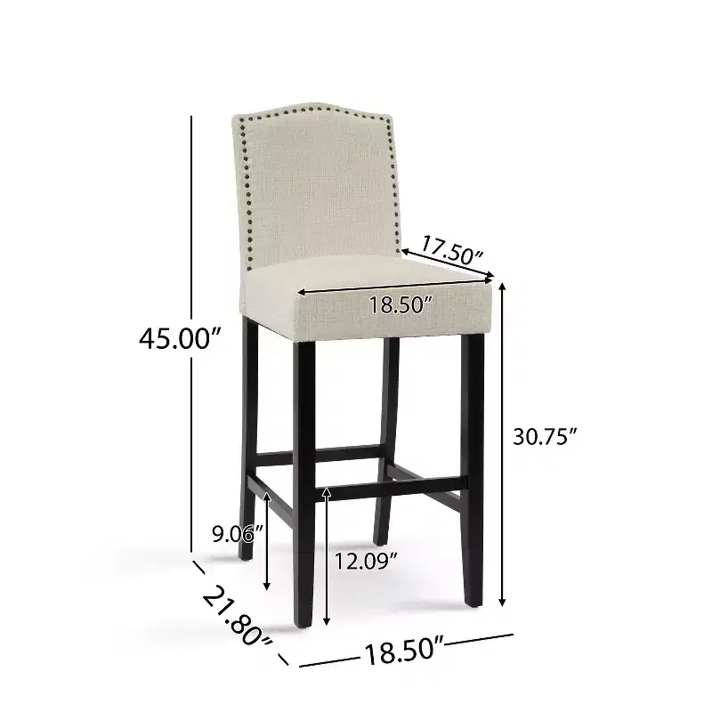 Bar Stool Counter Height Stool Dining Chair Pub Kitchen Stool, PU Leather Upholstered -