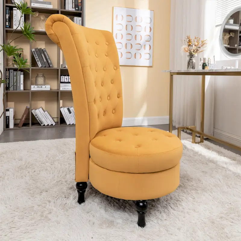 Gosser 20 Wide Velvet High Back Vanity Chair