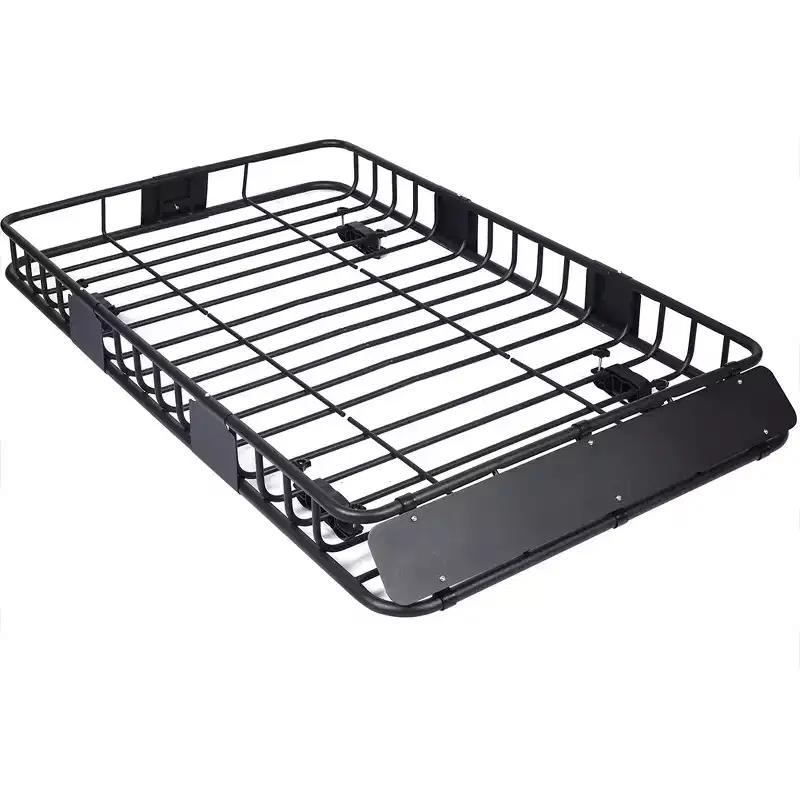 150LB Heavy Duty Roof Rack Basket, 66.1x39.4 Universal Roof Rack Cargo Carrier Basket Rooftop Luggage Holder Weather Resistant Top Mount Cargo Rack