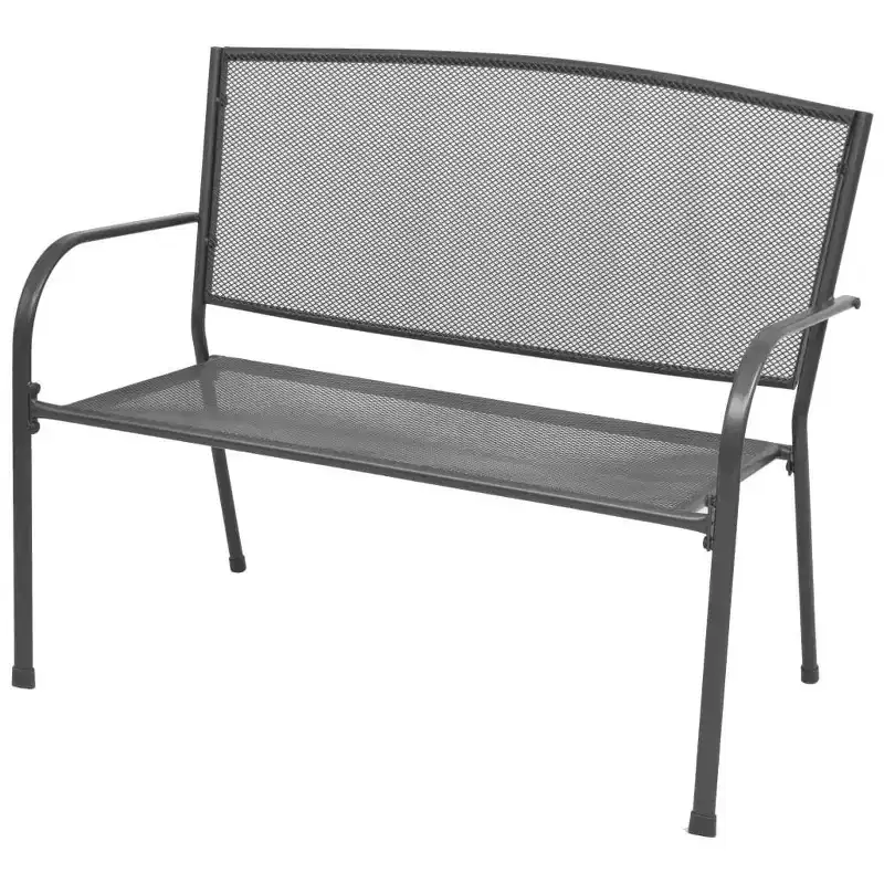 vidaXL Garden Bench Anthracite E-coated powder-coated steel Medium