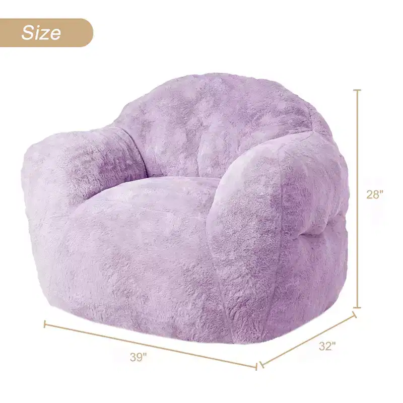 GustoWave Extra Large Bean Bag Chair for Bedroom & Living Room, Purple