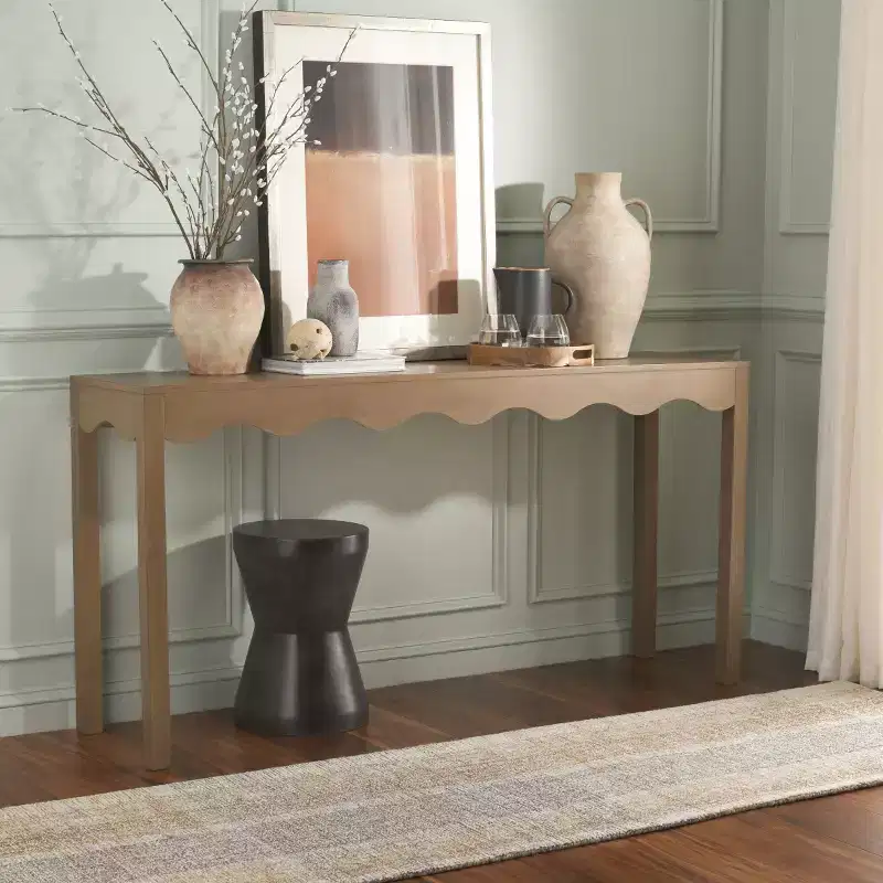 Wavy Modern Console Table for Entryway or Living Room