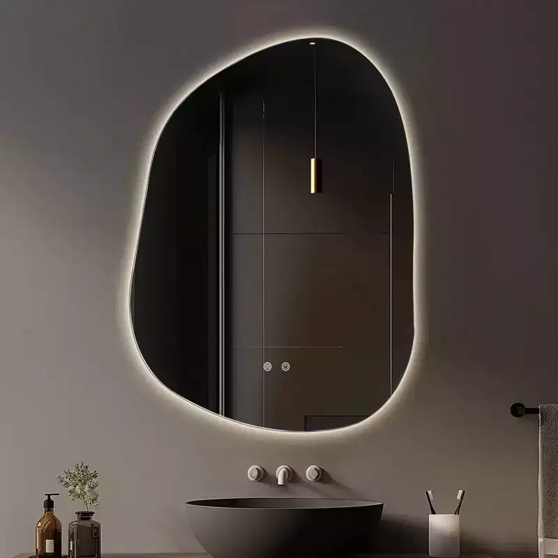 22x30 Inch Irregular LED Vanity Mirror Wall Mount Clear