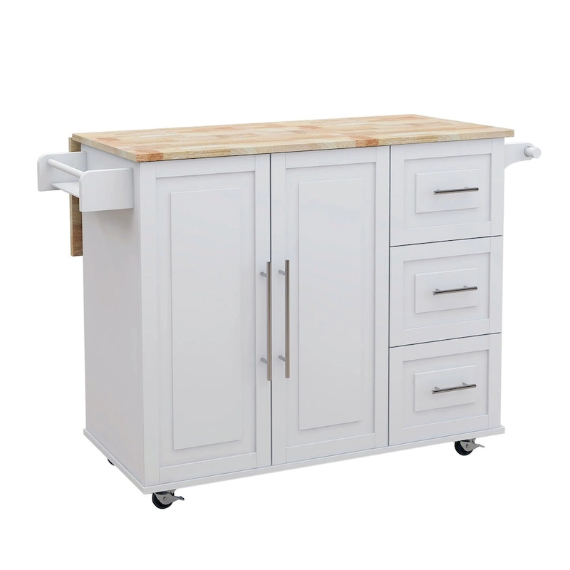 Kitchen Island with Spice Rack