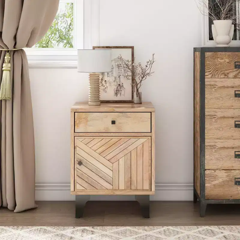 Christopher Knight Home Fogmere Contemporary Nightstand with Drawer, Natural