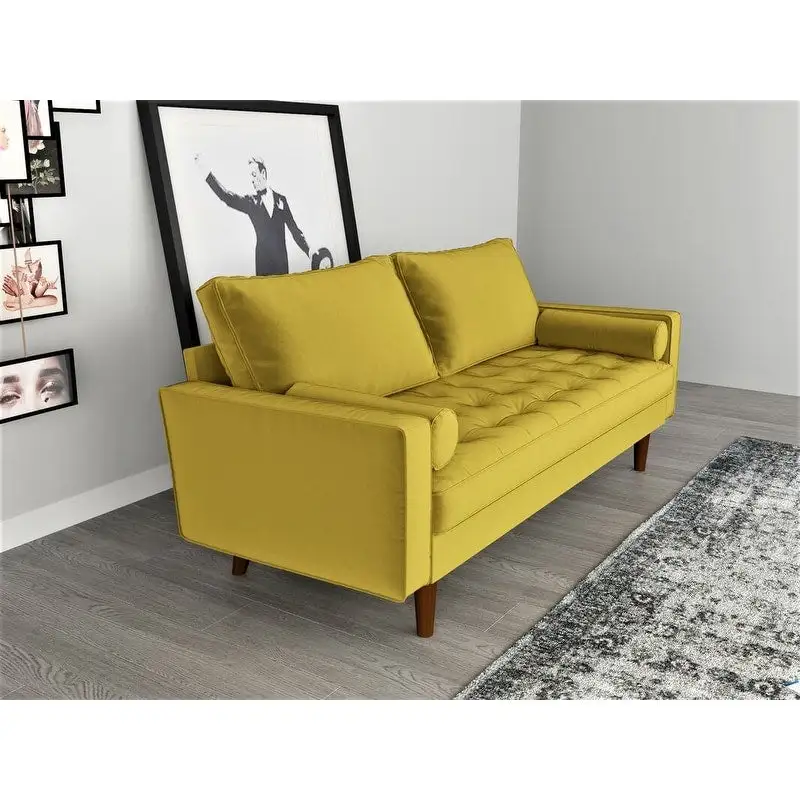 Velvet Mid-century Style Sofa