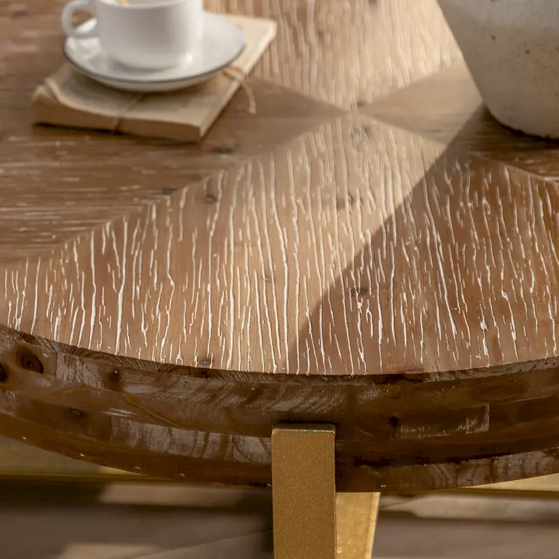 31.29 Modern Retro Splicing Round Coffee Table