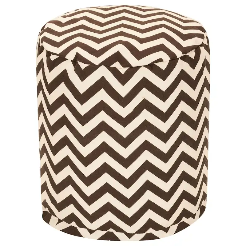 Chevron Indoor/Outdoor Ottoman Pouf 16x16x17