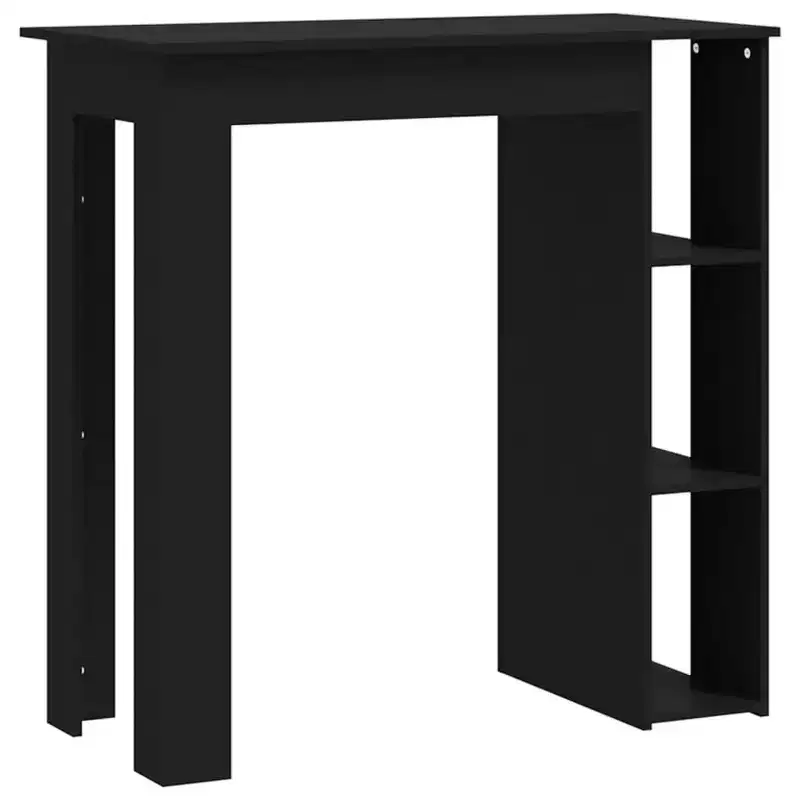 vidaXL Bar Table with Shelf Engineered Wood Dining Kitchen High Tall Wall Room