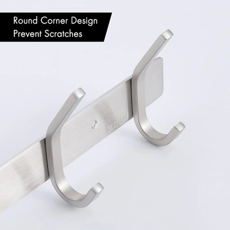 Bathroom Robe and Towel Hook Rack with 5 Hooks