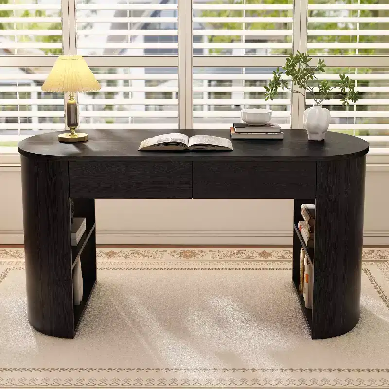 Christopher Knight Home Olivia Modern Wood Storage Writing Desk with Drawers and Shelves