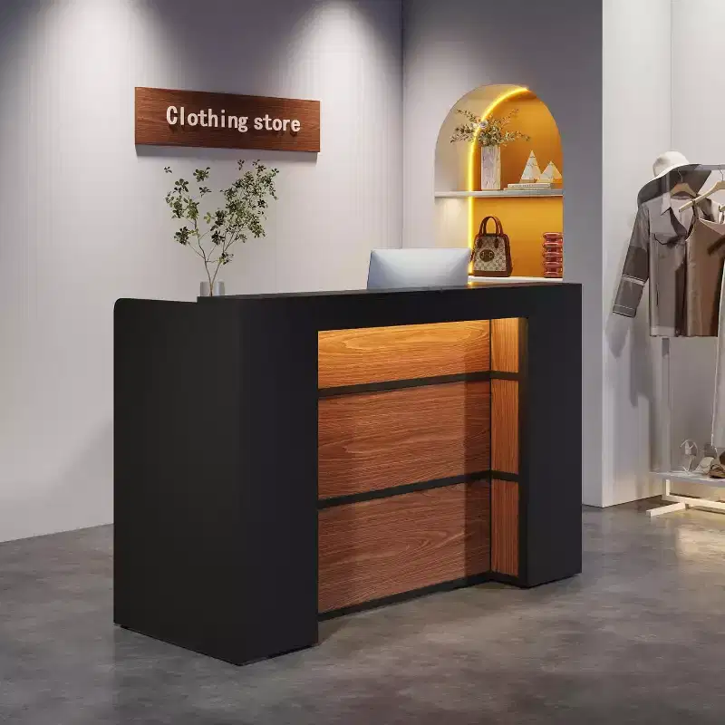 Lantine 63 Inches LED Lights Reception Desk