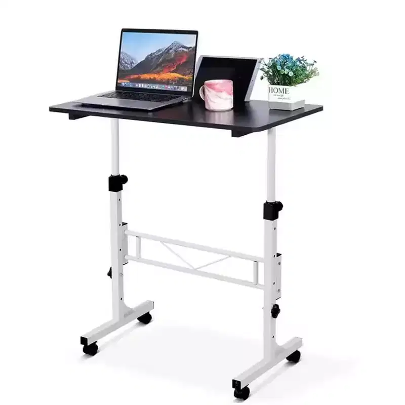 Adjustable Mobile Standing Desk with Wheels, 31''–43'' Height Range, 32'' x 16'' Tabletop, Black