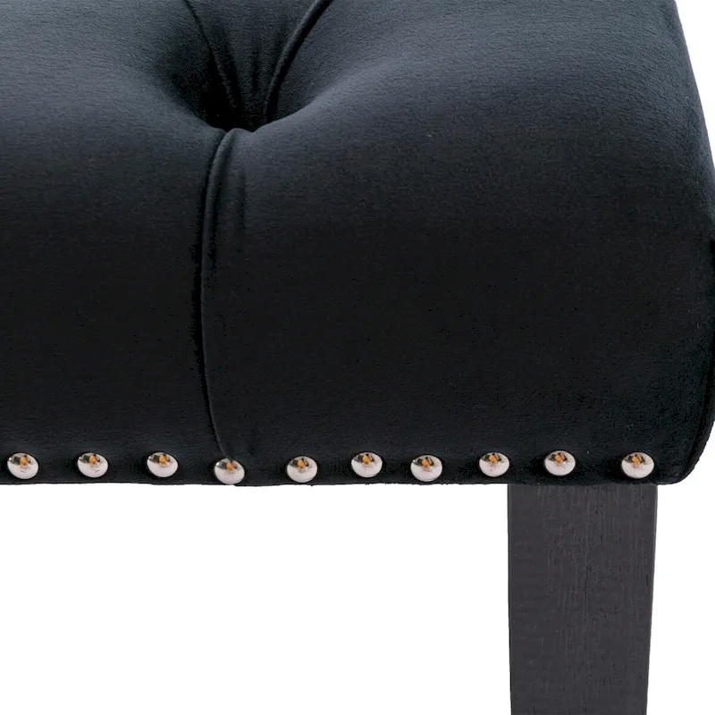 Upholstered Tufted Bench Ottoman Footrest Stool Accent Bench