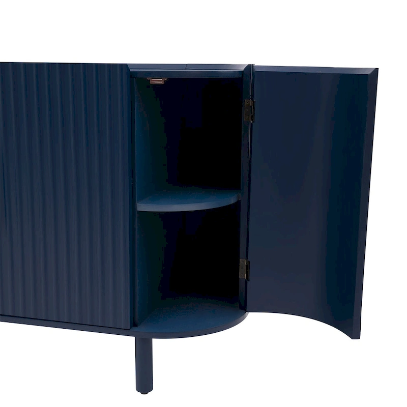 Merax Curved Design Light Luxury Sideboard with Adjustable Shelves