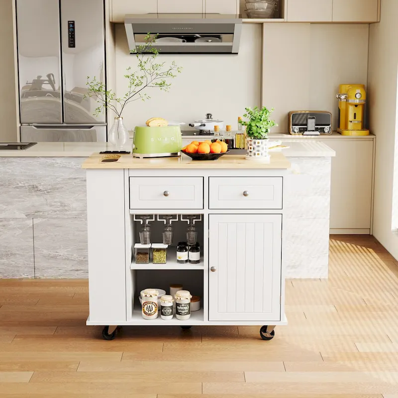 Kitchen Island with Power Outlet