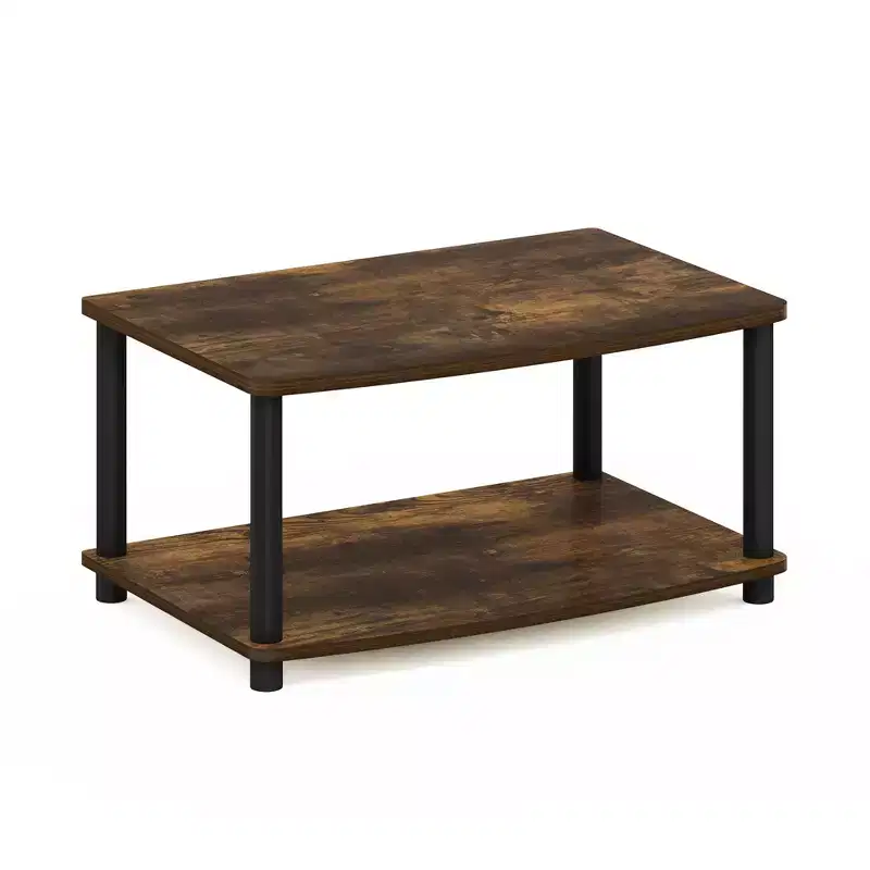 Industrial TV Stands Media Entertainment Center with 2-tier Open Storage Shelves