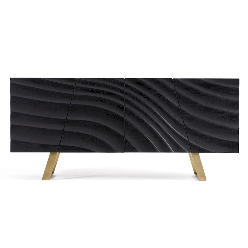 Modrest Finley Mid-Century Black & Gold Buffet