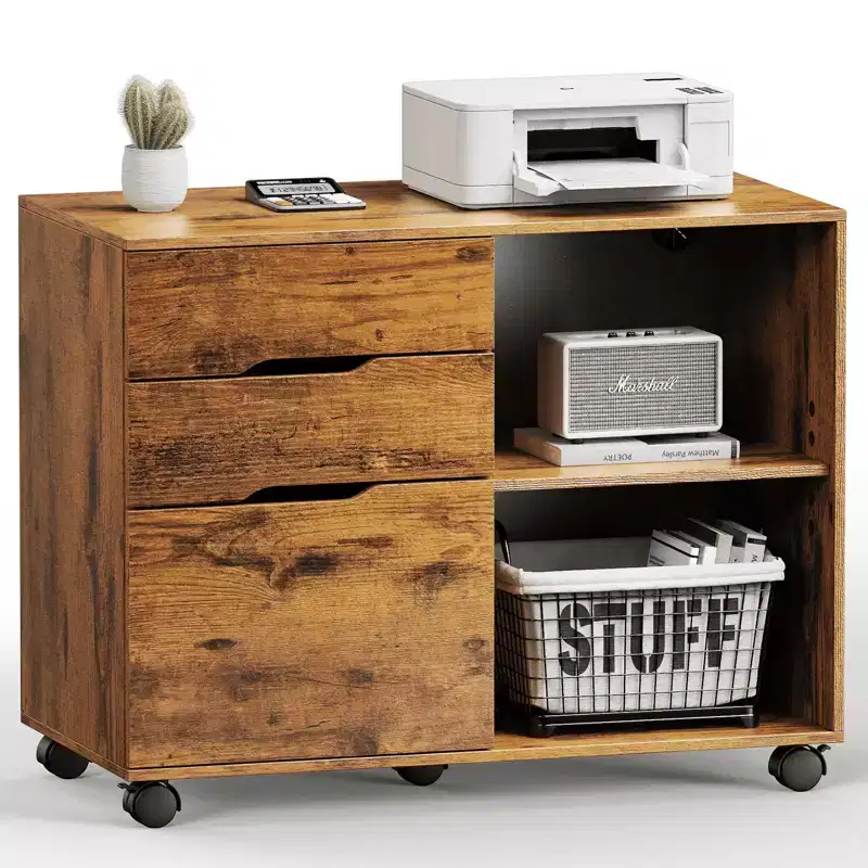 MAYEERTY 3-Drawer Rolling Lateral File Cabinet