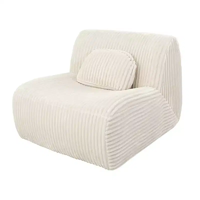 Lounge Sofa Beige 102x91x75cm Soft Comfortable Plush Sponge Lounge Chair for Home Living Room Bedroom