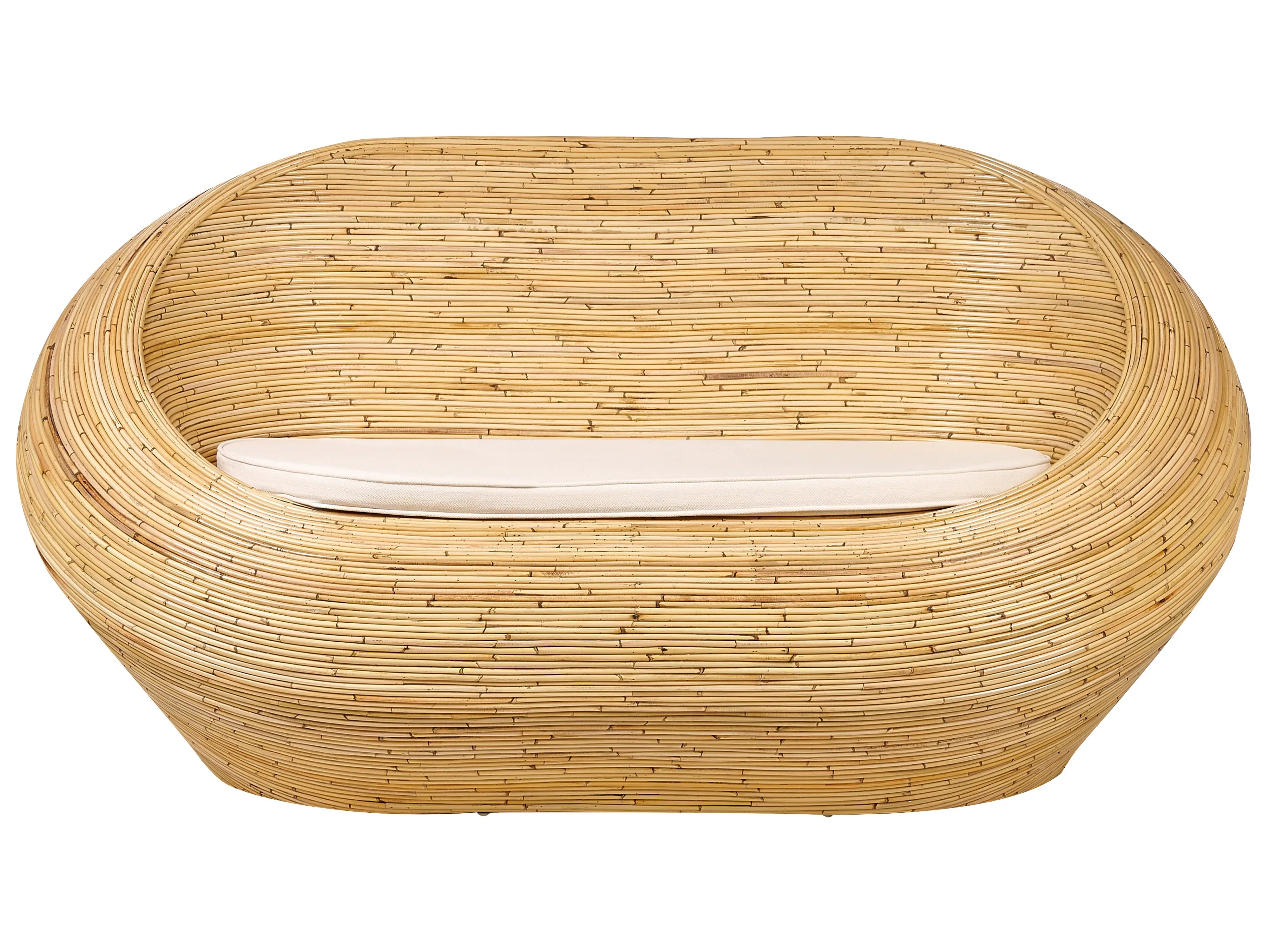 Divano da giardino 2 posti Rattan Naturale