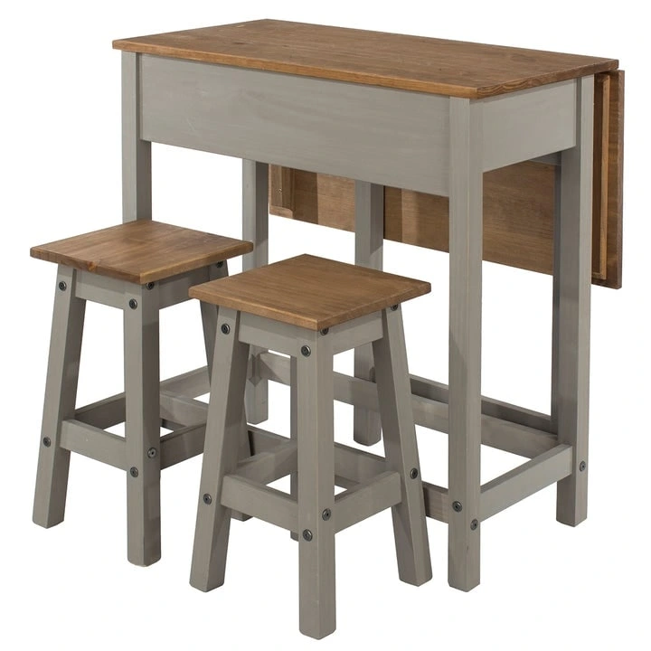 Solid Pine Drop Leaf Table 3-piece Dining Set