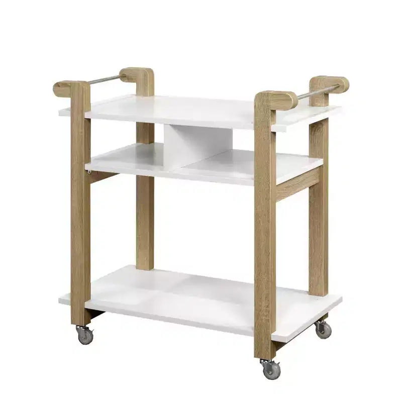 Carie Kitchen Cart White/Oak