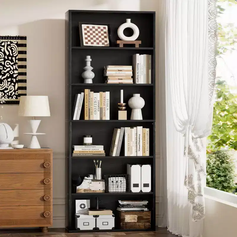 Celebalcony 6-Tier Open Bookcase and Bookshelves,Display Storage Shelves Floor Standing 70.9 inches Tall Bookcase for Home Office, Living Room