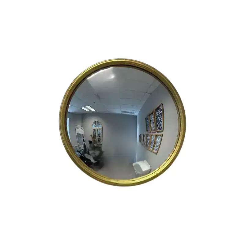 Slickblue Gold Convex Mirror 10-12 Metal Frame Decorative Wall Accent for Living Room or Entryway, Small or Medium