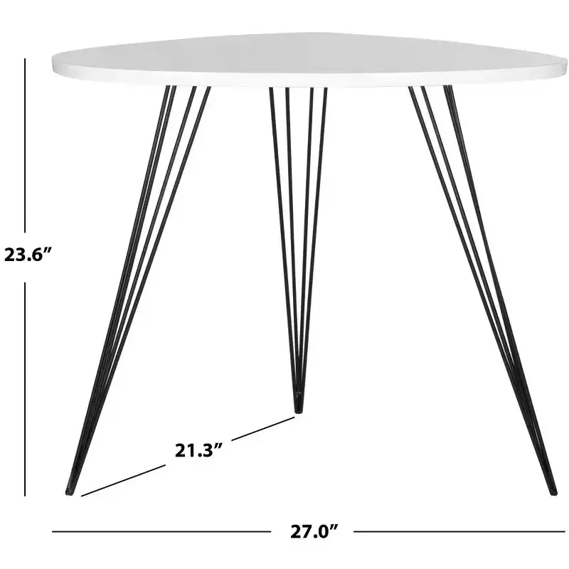 Wynton End Table – White/Black