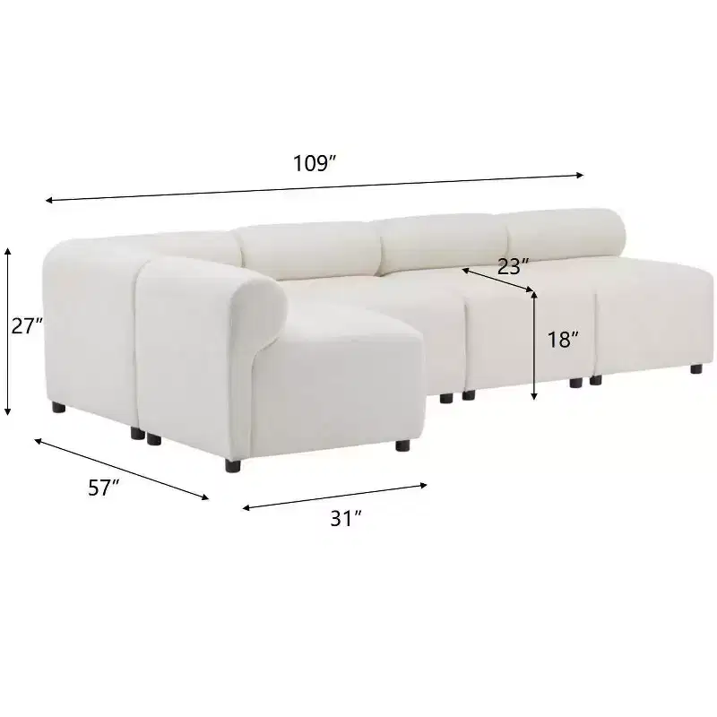 Christopher Knight Home Fermin Modern 5 Piece Modular Sectional Sofa with Rround Back