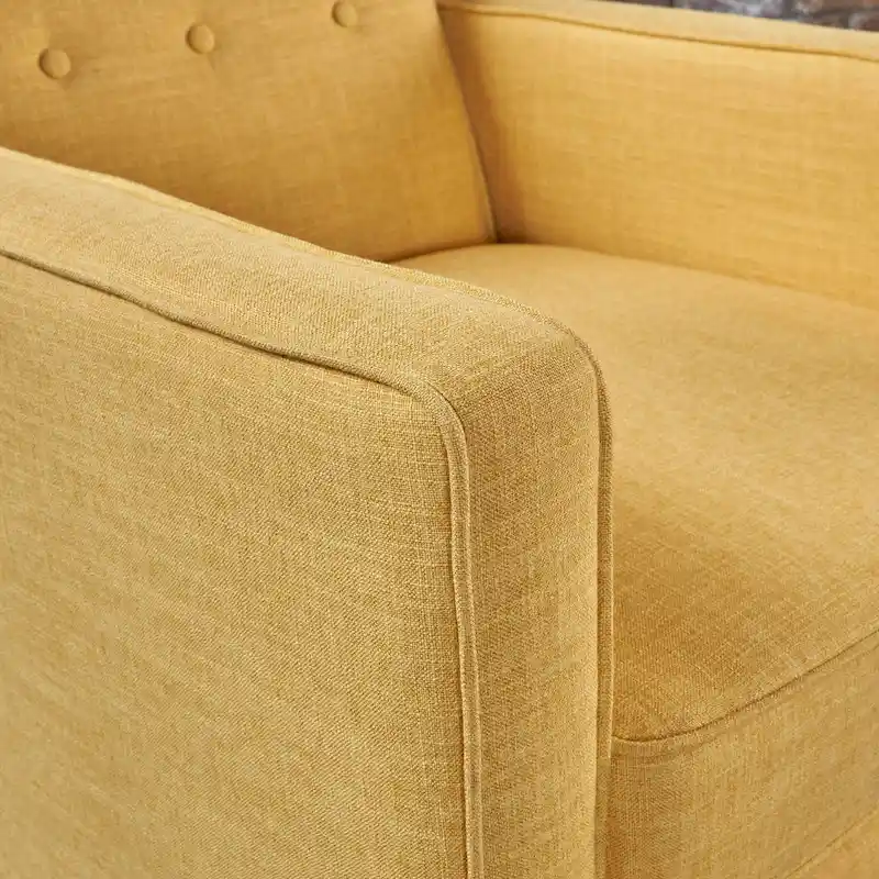 Mervynn Mid-Century Modern Button Tufted Fabric Recliner by Christopher Knight Home
