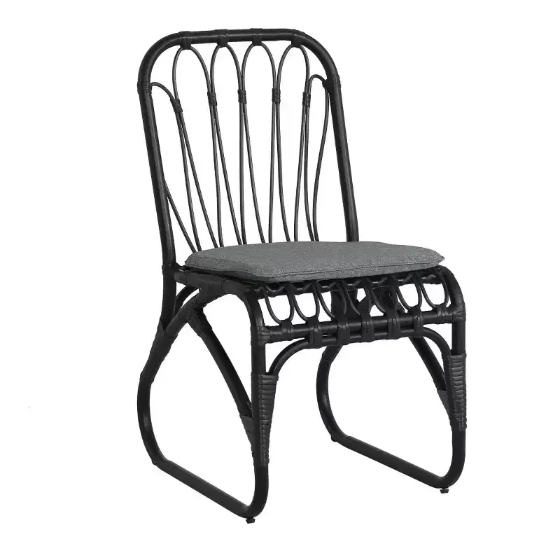 7-Piece Outdoor Dining Set for 6 with Woven Rattan Chairs, 72 Rectangular Patio Dining Table with Acacia Wood Top for Backyard, Deck-Panipeachy