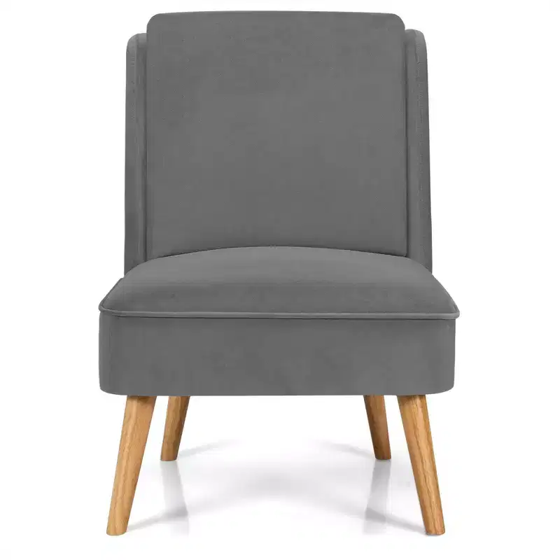 Velvet Accent Chair Single Sofa Chair Leisure Chair with Wood Frame