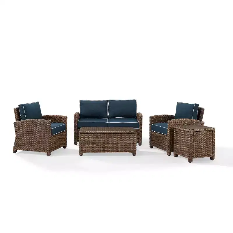 Bradenton 5pc Outdoor Wicker Conversation Set - Crosley
