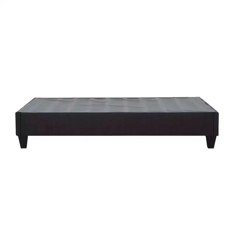 Carter Dark Grey Upholstered Platform Bed Frame