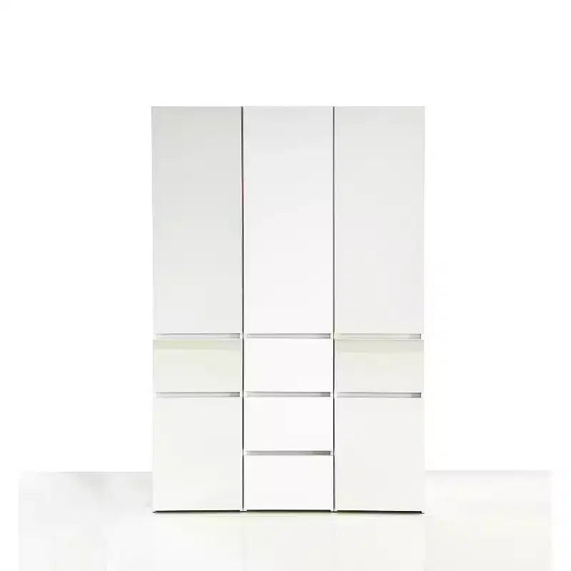 70.9 in.H x 17.72 in.W White Wood Composite Closet System for Universal Storage with Storage Bins