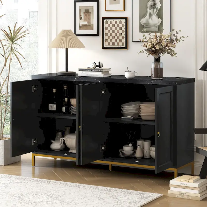 59 Sideboard Buffet Cabinet with Adjustable Shelf