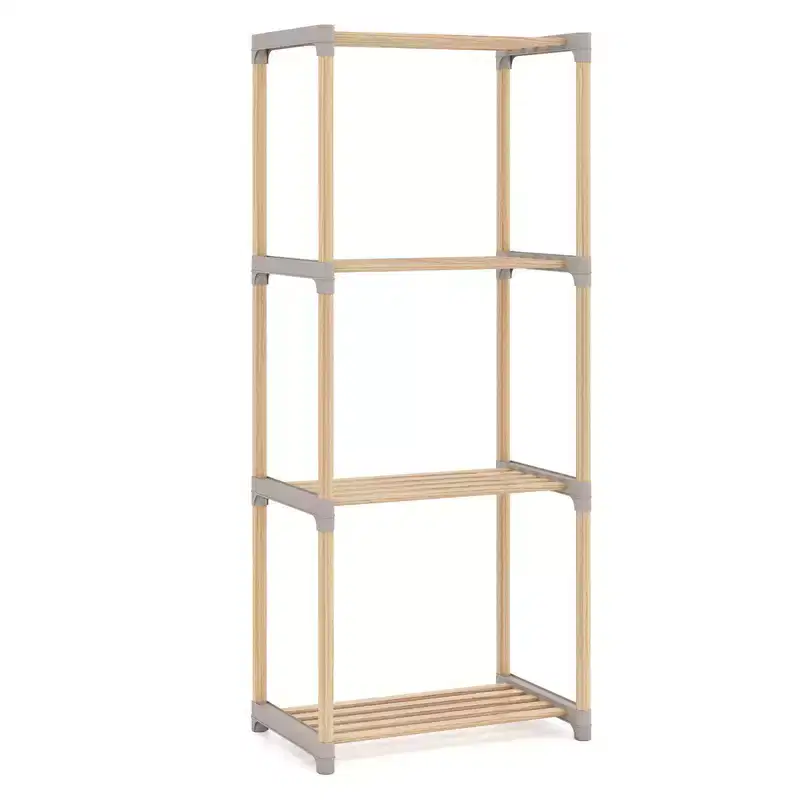 Costway 4-Tier Bookshelf w/Open Shelves Freestanding Storage Organizer for Home Office